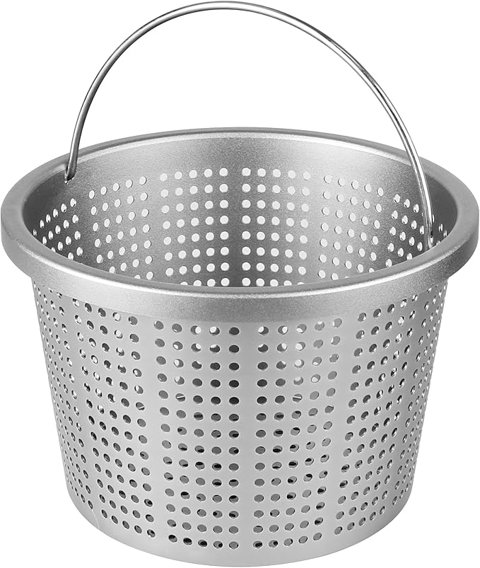 8" Inground Pool Skimmer Basket - Upgrade Aluminum Strainer Basket with Handle | for Pentair U-3, Hayward SP1070 | Direct Replacement 08650-0007 & SPX1070E Universal Filter Baskets
