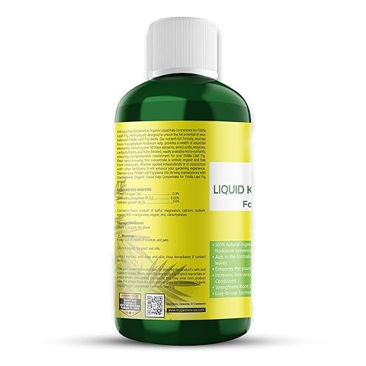 GARDENWISE Fiddle Leaf Fig Plant Food – Liquid Seaweed Kelp Fertilizer for Plants – Made in USA (32 OZ)