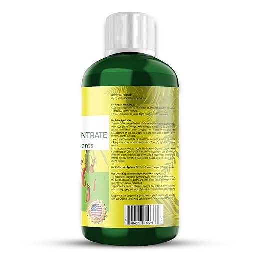 GARDENWISE Organic Premium Kelp Seaweed Fertilizer: Indoor Plant Fertilizer & Carnivorous Plant Food for Venus Flytraps, Sundews, Drosera Capensis,Pitcher Plants,Butterworts & Other (16 OZ)