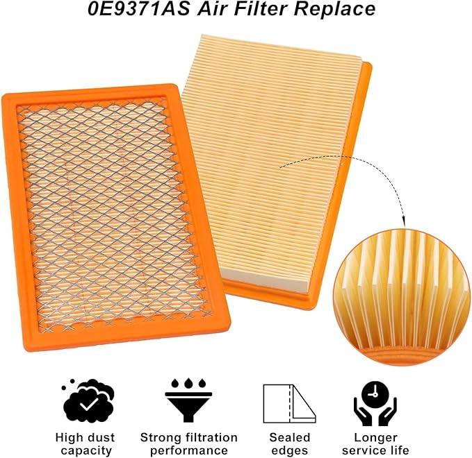 0E9371AS Air Filter Maintenance Kit -Compatible with (2013 +) Generator V-Twin/8kW/11kW Evolution Series - Generator Oil Change Replacement Parts Maintenance Service Filter Kit