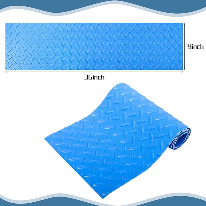 9x36 inches Swimming Pool Ladder Mat Protective Swimming Pool Step Pad for Above Ground Swimming Pool Ladder Pad Vinyl Non-Slip Pool Liner