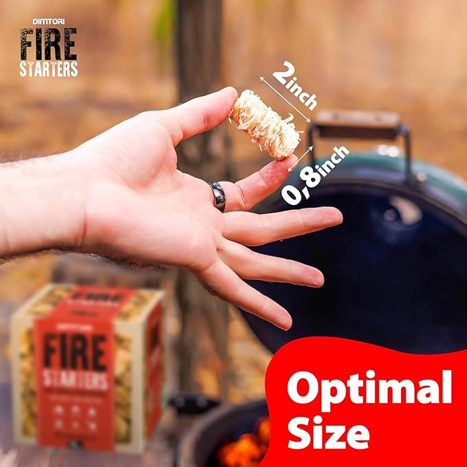 70 pcs Fire Starter - Natural Fire Starters for Campfires, Fire Pit, Pizza Oven, Fireplace, Smoker, BBQ, Pellet Stove & Wood - Fire Starters for Grill, Charcoal Starter