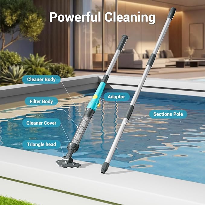 MUTAOMWY Hot Tub Vacuum,Cordless Handheld Pool Vacuum Cleaner - Pool Cleaner for Inground Pools, for Hot Tubs and Spa,12 Gallons/Min Powerful Suction