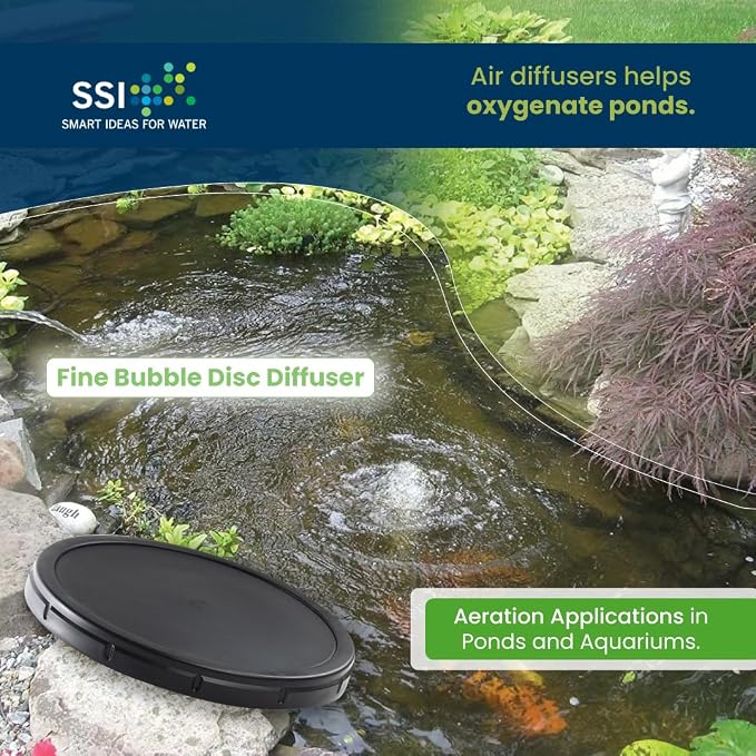 Thunder Parts ECO270-E | 9” EPDM - Fine Bubble Disc Diffuser | Aeration for Ponds, Lakes, Wastewater Treatment, Aquaculture and More. SSI Aeration Original (4 Pack)