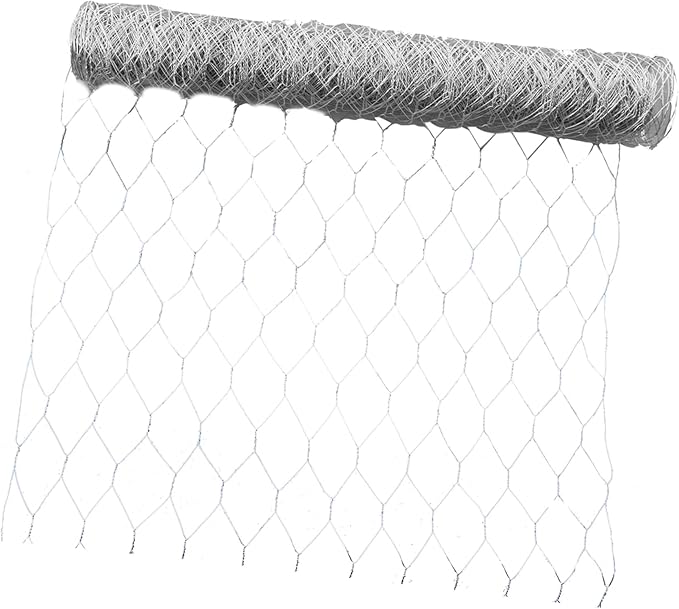 WFLNHB Hexagonal Chicken Wire Poultry Netting Galvanized Mesh Garden Fence Barrier Fence Mesh Roll 6Feet x 50Feet