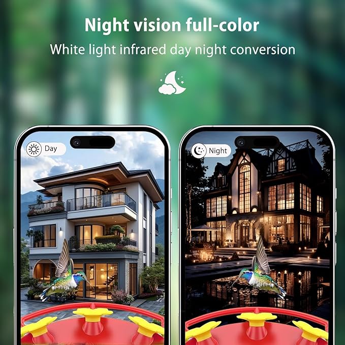 Hummingbird Feeder with 4K Camera, Smart Hummingbird Feeder 4G Camera Solar Powered with AI Identify, Auto Capture Bird Videos & Motion Detection, Ideal Gift for Bird Lovers