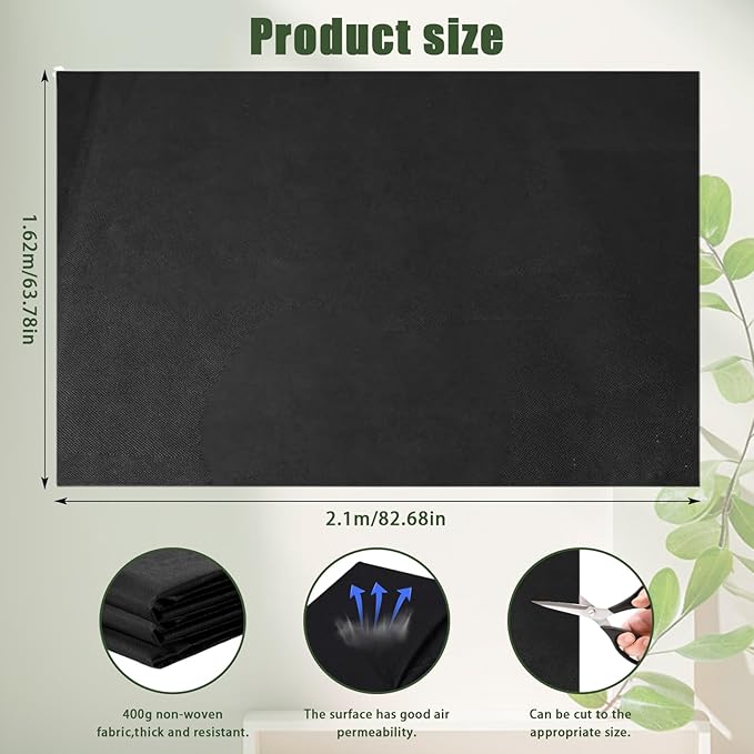63 * 83 inch Raised Garden Bed Liner, Non Woven Fabric Liner for Large Veg Trough, Keeps Soil Contained and Water Drained
