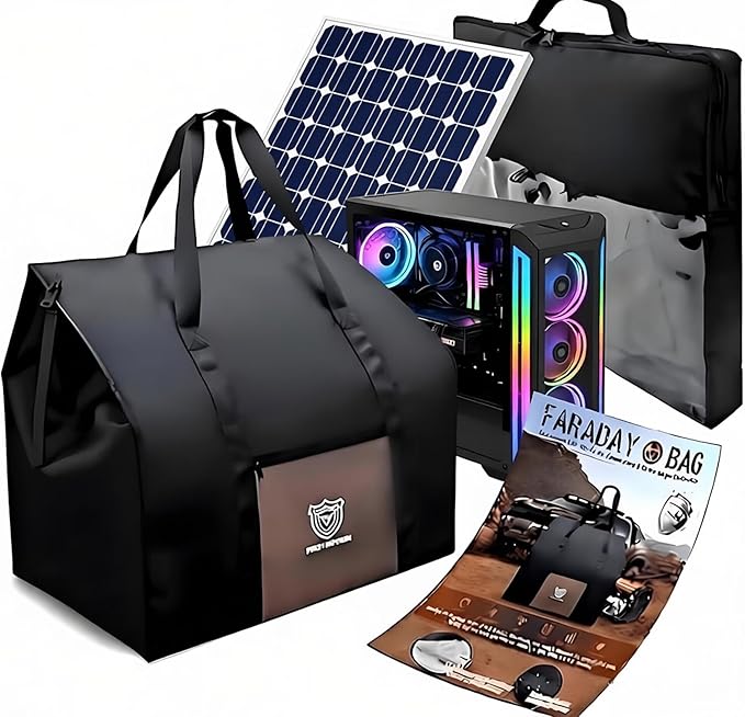 Faraday Bags 30“x24”x24“(283 Liters Capacity) for Large Generators & Electronics,Military-Grade XXL EMF & RF Signal Shielding Cover for Computers Towers,Anti-Hacking,Privacy Protection (Waterproof)