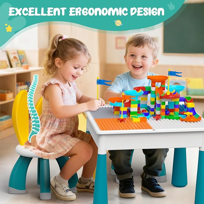 OCATO 2 Pcs Plastic Toddler Chairs: Kids Chairs for Table Toddler Stool Indoor Outdoor Camping Nursery Playroom Toddlers Kids Beach Chair Activity Rabbit Chair 3 4 5 6 Year Old Boy Girl Birthday Gift