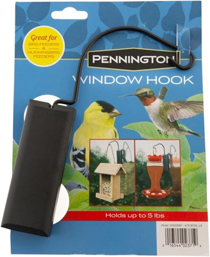 Pennington Classic Window Hook Used for Bird Feeder, Suction Cup Hook