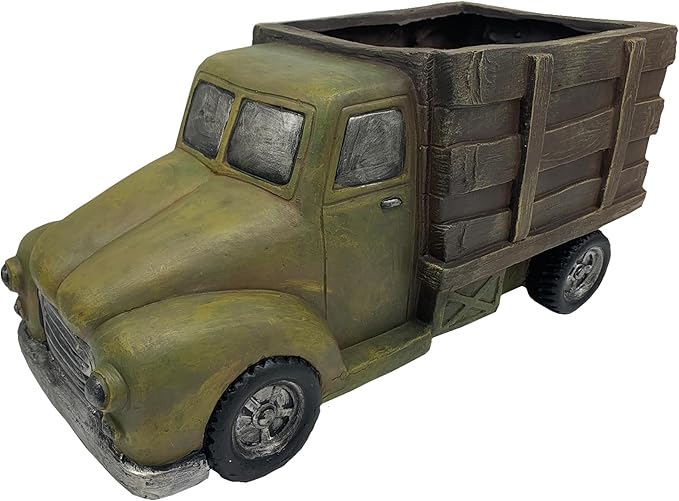 Esschert Design Stake Box Truck Planter MGO, Green