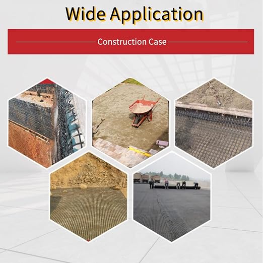 Bidirectional Force Bearing Plastic Geogrid 4' x 164' Paver Base Polypropylene Geogrid EarthLock Increase The Bearing Capacity of The Roadbed Prevent Collapse and Crack Formation