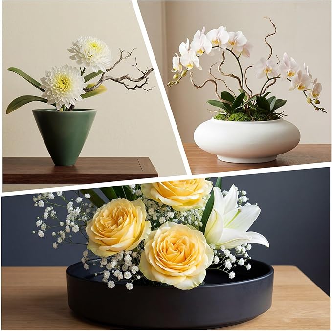 8-Pack Flower Frogs for Arrangements, Solid Iron Floral Frog with Sharp Copper Needles & Non-Slip Rubber Base, Reusable Stem Holder for Vases, Ikebana (Gold)
