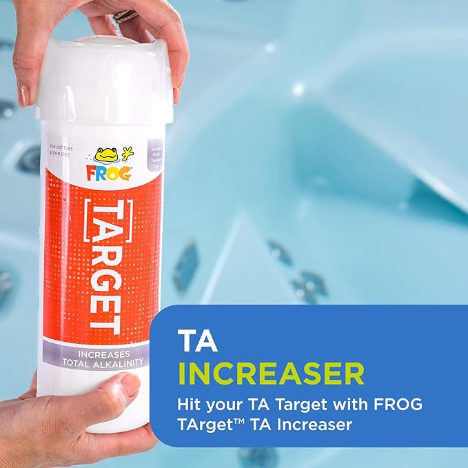 FROG Target Total Alkalinity Increaser for Hot Tubs and Swim Spas - 2 lb Bottle with TruDose Measuring Cap for Easy Maintenance & Balancing - 2 Pack