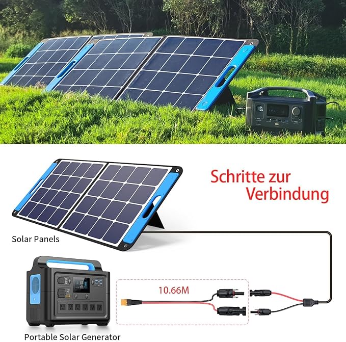 ELFCULB 12AWG 35FT XT60 Solar Cable 2 10 25 35 50 75 100FT XT60 Extension Cable Solar Panel Connector to XT60 Connector for Portable Power Station (35FT)