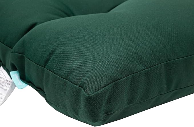 QILLOWAY Outdoor High Back Chair Cushion for Adirondack, All Weather Rocking Chair Cushions Thick Padded Replacement for Patio Furniture Set of 4,Mallard, Forest Green
