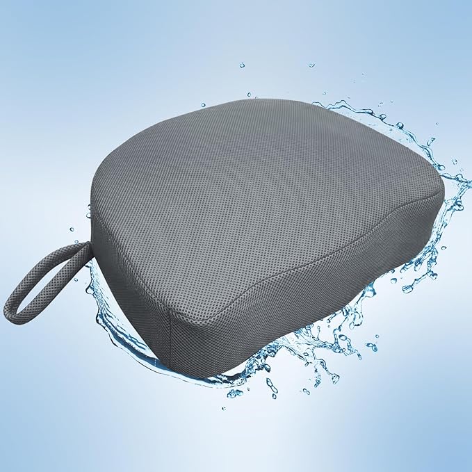 Hot Tub Booster Seat for Adults, Quick-Drying Portable Cushion with Weighted Module for Quick Sinking, Suitable for Hot Tub Booster Seat, Inflatable Hot Tub, Pool (1 Pack Gray)