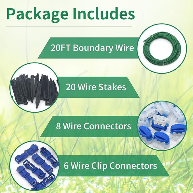Robotic Lawnmower Boundary Wire Splice Kit Automatic Mower Boundary Wire Accessory Set, for Adapting and Repairing the Mowing Boundaries