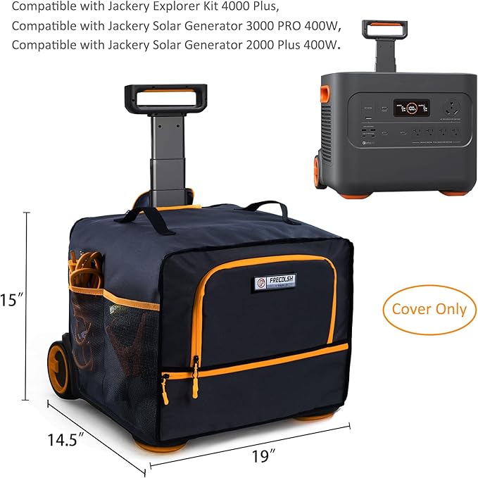 Upgraded Dust Cover Compatible with Jackery Solar Generator 2000 Plus 400W, Jackery Explorer Kit 4000 Plus, Jackry Solar Generator 3000 PRO 400W, Water-resistant Dust Cover for Jackery Solar Generator
