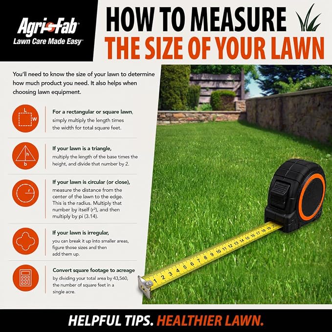 Agri-Fab Handheld Bag Seeder Spreader, 25 lb Capacity with Waterproof Zipper Bag, Adjustable Shoulder Strap & Rear Baffle, Orange