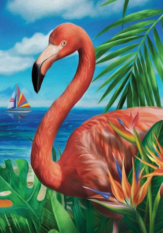 Briarwood Lane Flamingo Paradise Summer House Flag