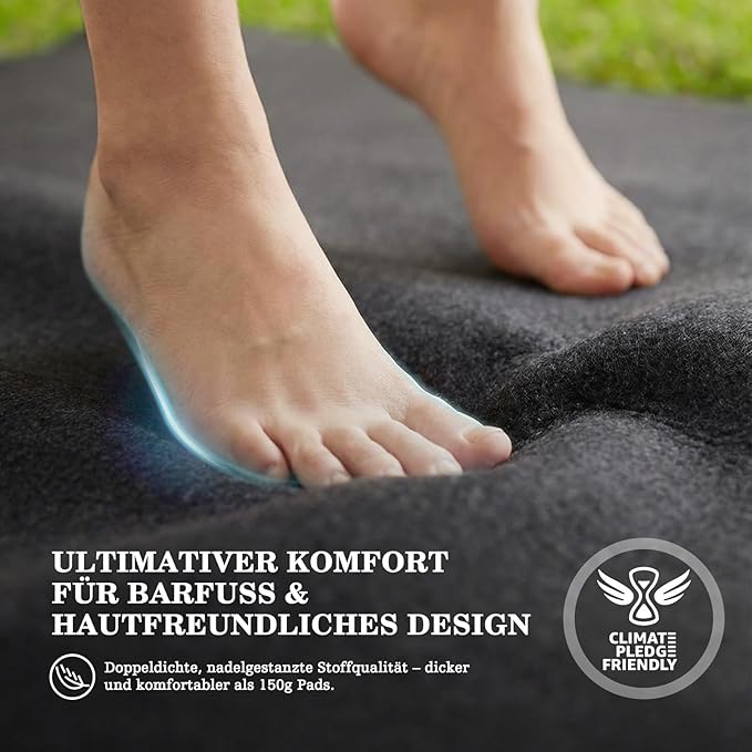 UIRWAY 15FT Round Pool Liner Pad, [2026 New Pool Pad 300G/M² Thicker] Heavy Duty Seamless Under Pool Mat Padding for Above Ground Pools, Black Pool Floor Pad to Prevent Punctures, Geotextile Material