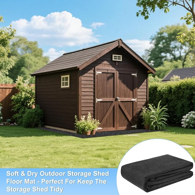 M METERXITY 3MM Thickened Outdoor Storage Shed Mat, 18 x 2.6 FT Garage Floor Mats with Reusable, Washable, Non Slip, Durable for Protects Garage Floors/Driveways/Entrance Doors/Deck [Gray]