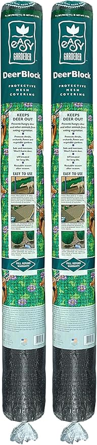 Easy Gardener 6050AZ Netting and Fencing, 7 ft X 100 ft, Black (Pack of 2)