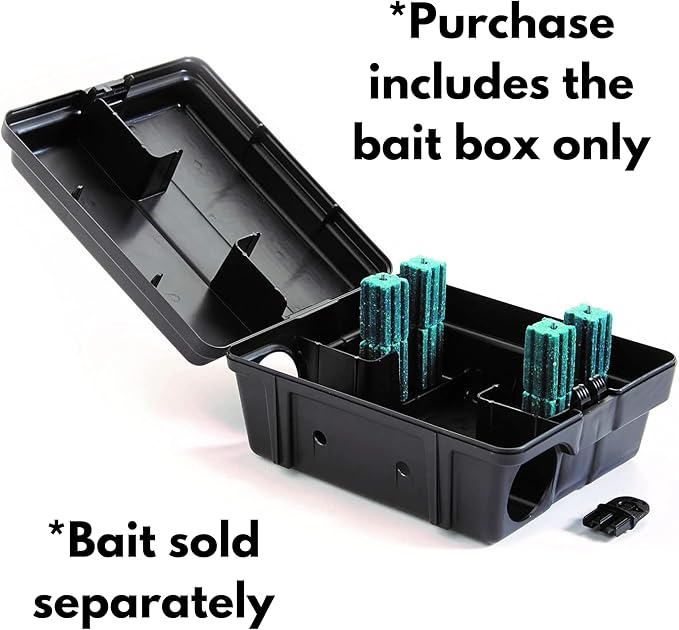 Outpost Rat Bait Station | Single Station Targets Small Mice Up to Large Rats | Position Horizontal or Vertical | Made in USA