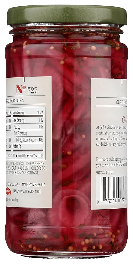 Jeff'S Garden, Onions Red Pickled, 12 Fl Oz