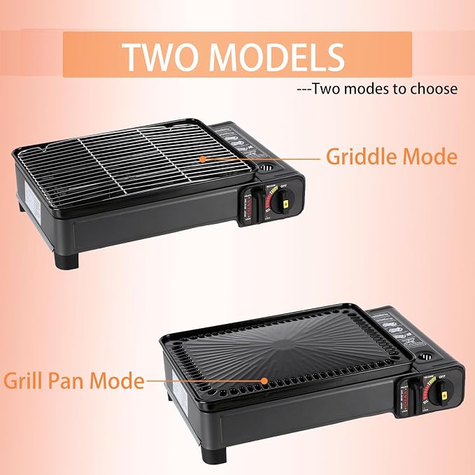 Propane Grill Portable,Portable Gas Grill Butane Stove (BLACK)