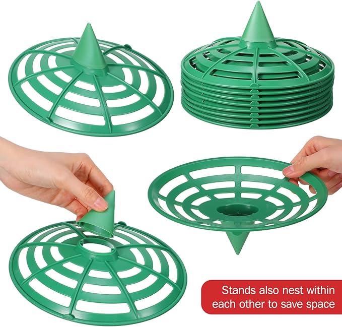 Irenare 24 Pcs Melon Cradle for Garden Watermelon Support Plant Protector for Squash Pumpkin Harvest Basket Watermelon Support Trellis for Cantaloupe Honeydew Strawberry, Reusable Avoid Rot
