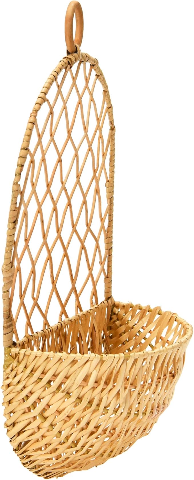Bloomingville Hand-Woven Hanging Wicker Basket