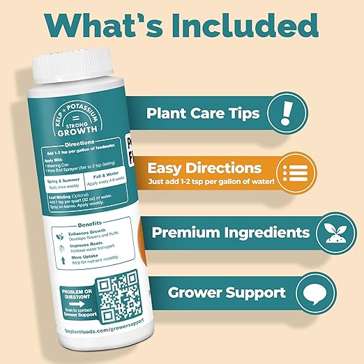 Potassium Fertilizer for Plants, Boosts Growth, Budding and Flowering, Liquid Plant Food 128 oz (1 Gallon)
