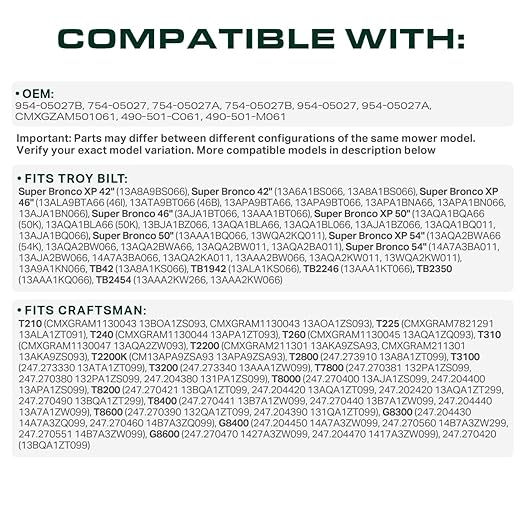 UDC Parts 954-05027B Drive Belt Replacement for Cub Cadet 954-05027A 954-05027 490-501-C061 XT1 XT2 MTD Troy Bilt Craftsman 754-05027 754-05027A 754-05027B CMXGZAM501061 / Aramid Cord / 90.90 inches