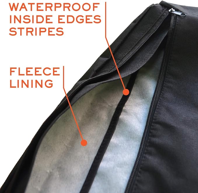 Outdoor TV Cover 60 - 65 inch - WITH ZIPPER, Weatherproof, Waterproof 360 degrees protection, Soft Non Scratch Interior - Black