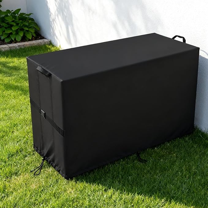Deck Box Cover for LubanNese 50 Gallon/ for Trygoal 45 Outdoor Storage Box, Waterproof Resin Storage Bin Cover Outdoor Bench Covers -31"L x 17"W x 22"H