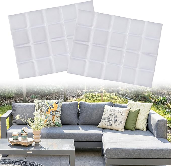 Apipi Wind Resistant Weighted Pillow Inserts for Outdoor - 2 Pack 1lb Each Hidden Weighted Inserts Help Keep Pillows in Place, Easy to Install & Remove for Windy Patios, Beach & Desert, 8" x 7"
