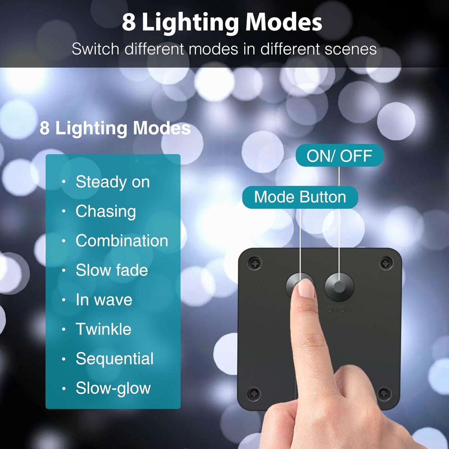 kolpop 6 Pack Solar Fairy Lights Outdoor, 32FT 80LED Solar Powered Twinkle Light Waterproof, 8 Mode Copper Wire Solar Tree Lighting for Outside Garden Yard Decorative (Cool White)