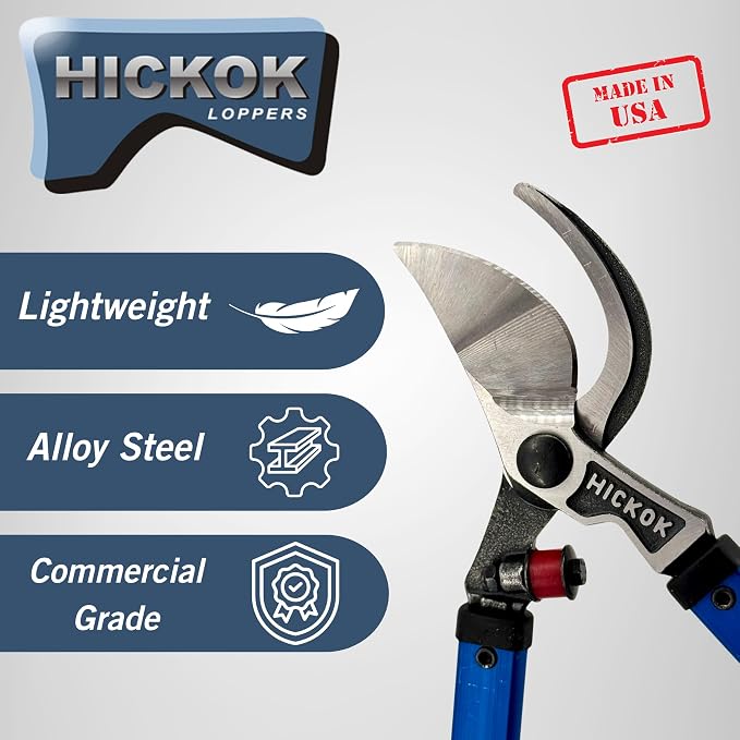 Hickok 나무 다듬기용 튼튼한 로퍼 - 긴 손잡이가 있는 66cm(26인치) 가지 커터 및 전지 가위 | 경량 알루미늄 나무 트리머 | 전문가 등급 전지가위 미국산