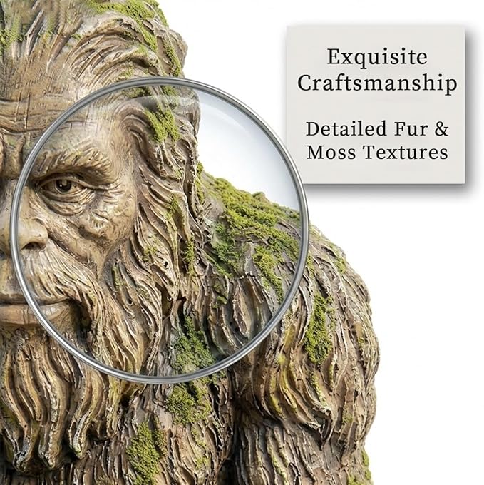 Bigfoot Bird Feeder for Outdoors -Green Garden Yard Art Decoration Sculpture for Hummingbird Squirrel, Wild Bird Feeder with Hidden Hook, The Best Gift for Gardening Enthusiasts and Bird Lovers