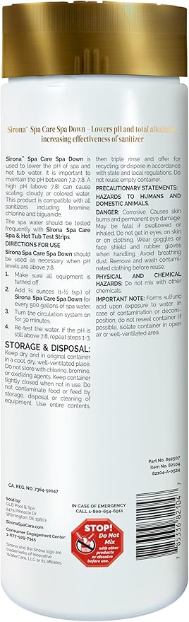 Sirona Spa Care Down for Spas and Hot Tubs, 2.5lb