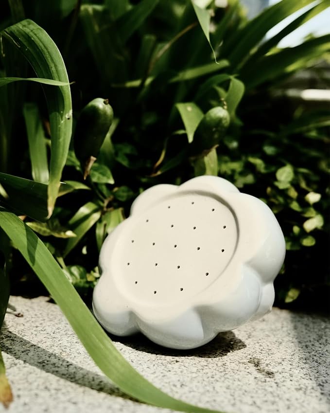 Cute Ceramic Watering Can for Indoor and Outdoor Plants, Rain Cloud Watering Bell Thumb Pot, Small Watering Can for Garden Decoration
