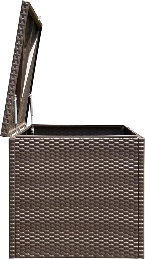 Arrow 4' x 2' x 2' Spacemaker Espresso 134 Gallon Hot-Dipped Galvanized Steel Storage Deck Box