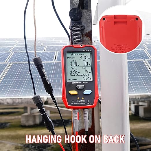 UT673PV Solar Panel Tester, Photovoltaic Multimeter 800W, Solar MPPT Meter with Large Ultra Clear LCD, Smart MPPT Open Circuit Voltage Troubleshooting, Data Test for Photovoltaic Modules