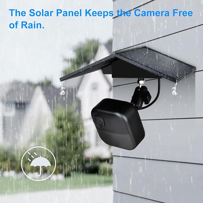 Solar Panel for Blink Camera, Waterproof Solar Charger Compatible with Outdoor 4 / 2K+ / XT / XT2, Continuous Power Supply (2Pack,Not for Blink Mini, Camera Not Included)