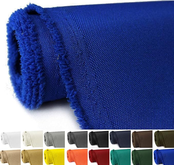Waterproof Canvas Fabric by The Yard 58" W 600D Upholstery Polyester Material Indoor Outdoor Water Resistant Fabric for Chair Cushion Furniture Cover Sewing DIY Cloth, 2 Yards Royal Blue