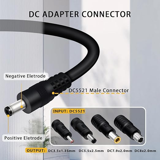 COMeap 6FT 12AWG Solar Panel Adapter for Jackery, Compatible with MC-4 to DC 5521mm Extension Cable with DC 3.5x1.35, 5.5x2.5 and 8mm Connector for GZ Yeti Jackery Bluetti Solar Power Station