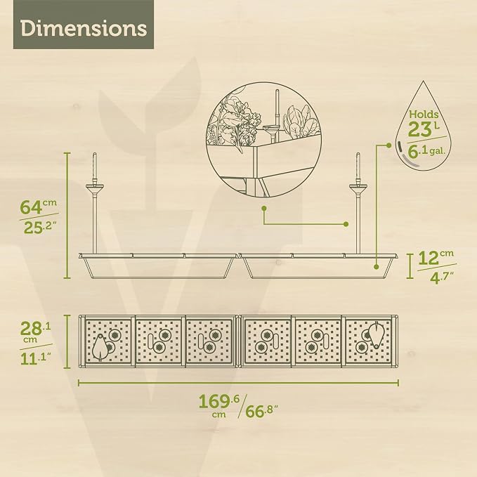 VegTrug® Self Watering Kit for Classic Medium 1.8m