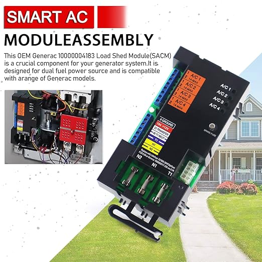 A0004499959 Smart AC Module Load Shed Module (SACM) Automatic Transfer Switch ATS Control Module Replacement for Generac 100 200 AMP Automatic Transfer Switch 10000004183